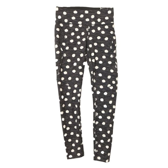 OUTDOOR VOICES TechSweat 3/4 Crop Leggings Size XS Polka Dot Print Black B27 - Picture 3 of 6